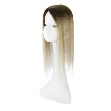 Up To 73% Off Lace Wig Toppers Hand-made Lace Base Hairpiece For Women Balayage Color 12*6cm (#3/8/22) - FShine Shop
